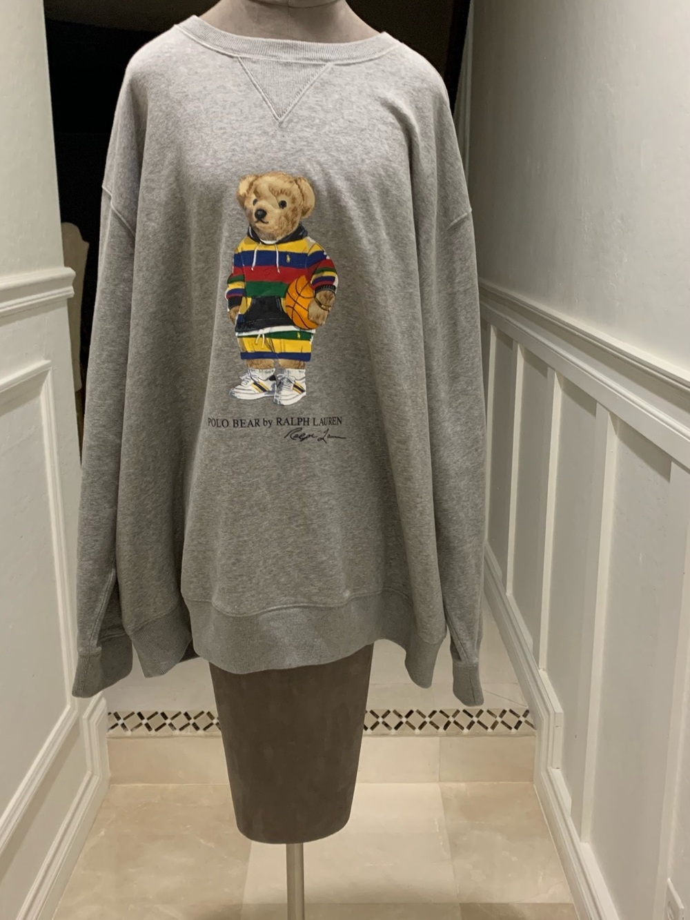 Ralph Lauren Polo Men's Basketball Bear Graphic Crewneck Sweatshirt
 Size 3XL